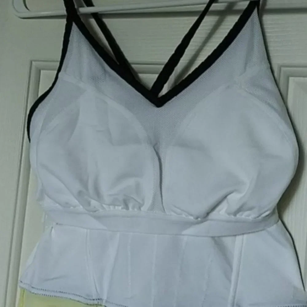 NWT NIKE Maria Sharapova Tennis Dress w/ Bra Skirt yellow white S Small - Picture 10 of 14